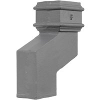 Cast Iron Rectangular Downpipe - 150mm Side Projection 100mm x 75mm Primed