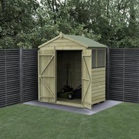 Forest Garden Shiplap Apex Shed - 2 Windows - 6and#039; x 4and#039;