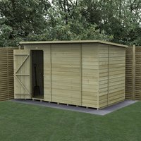 Forest Garden Shiplap Pent Shed - No Window - 10and#039; x 6and#039;