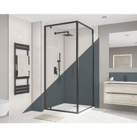 Wetwall Bathroom Wall Panel - 2440mm x 600mm x 4mm - Malibu Grey / Storm Blue