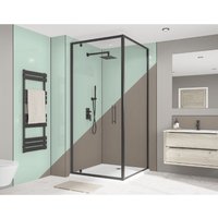 Wetwall Bathroom Wall Panel - 2440mm x 600mm x 4mm - Terra Grey / Seabreeze Green