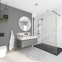 Wetwall Bathroom Wall Panel - 2440mm x 600mm x 4mm - Roman Marble