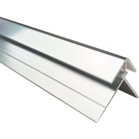 Wetwall Bathroom Alloy Panel 4mm External Corner - 2440mm Polished Silver